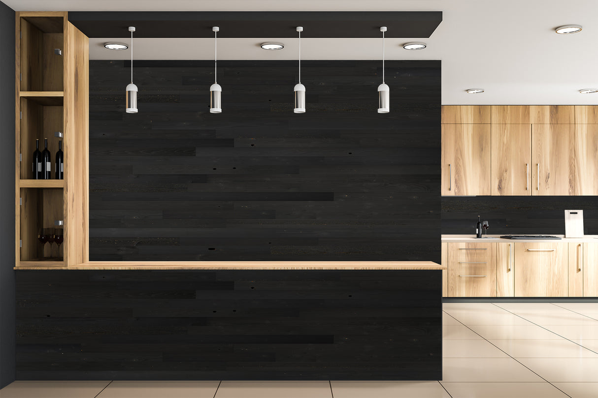 Reclaimed Wood in Black Ice