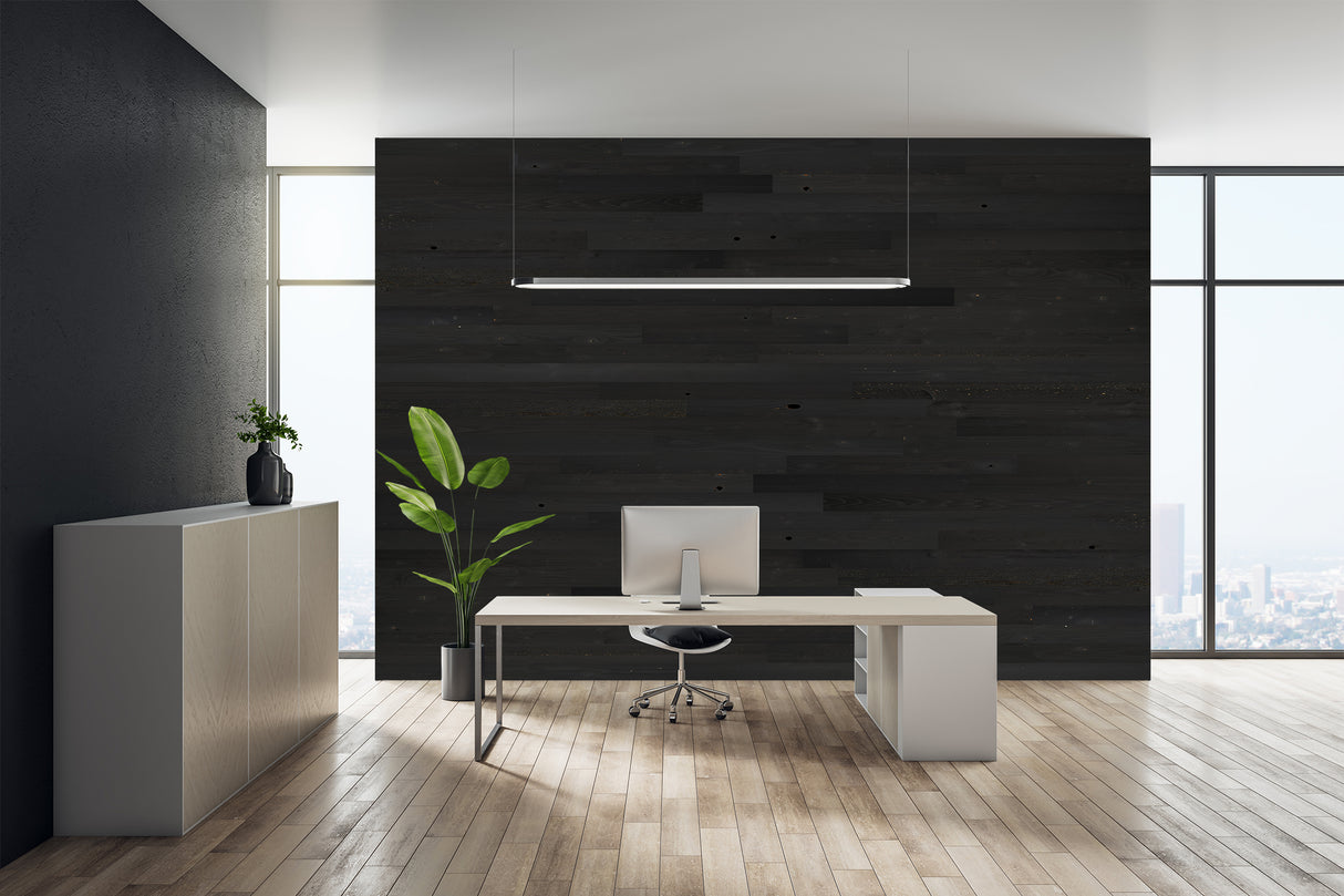 Reclaimed Wood in Black Ice