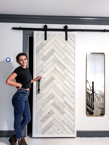 DIY Barnwood Door With Timberchíc Peel and Stick Wood Planks