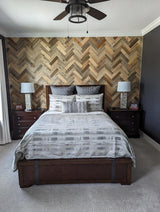 Herringbone Wood Wall Planks – River Plank