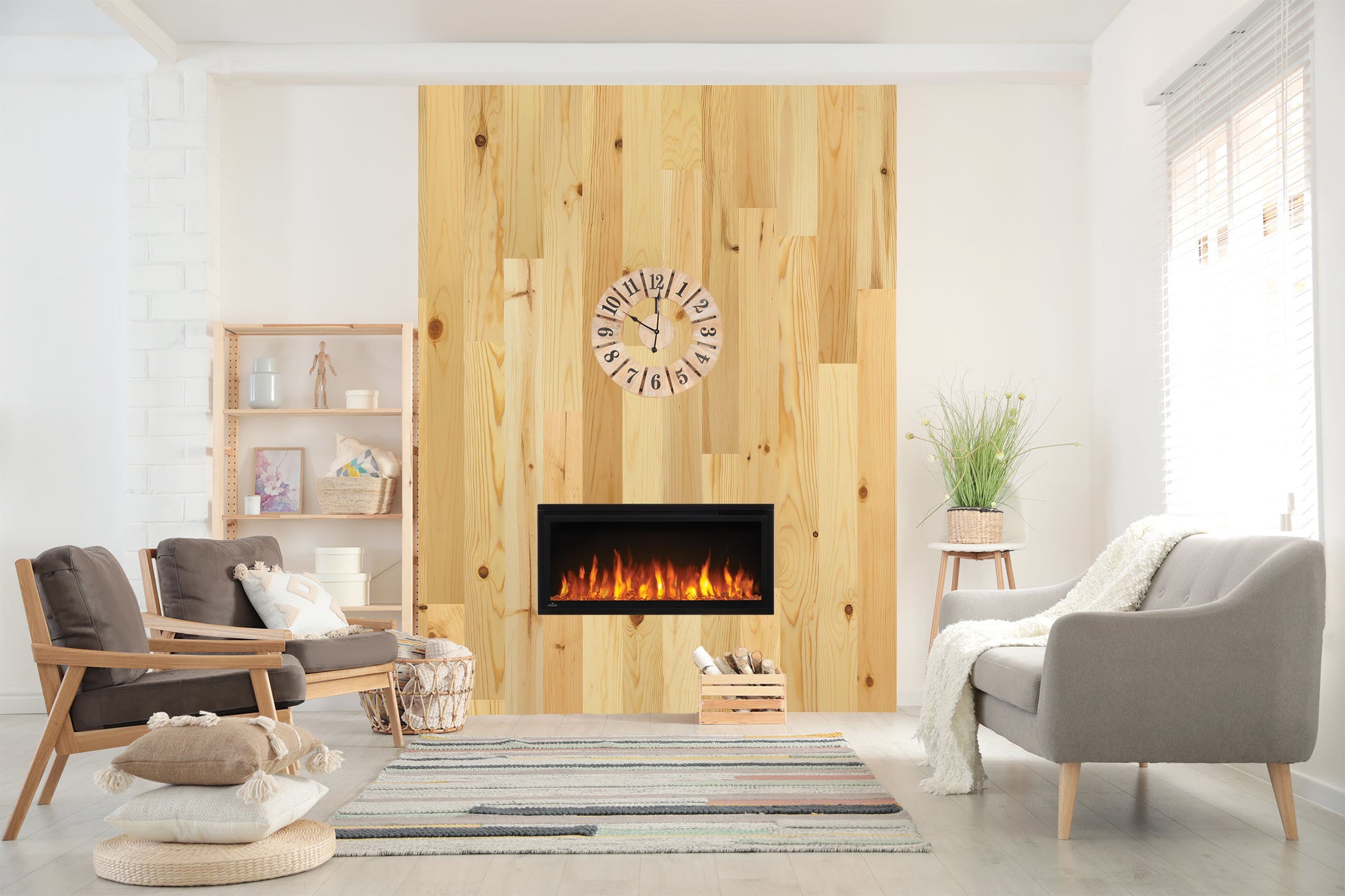 Real Wood Peel and Stick Wall Planks in Baxter Blonde – Timberchíc