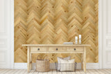 Herringbone Wood Wall Planks – Baxter Blonde