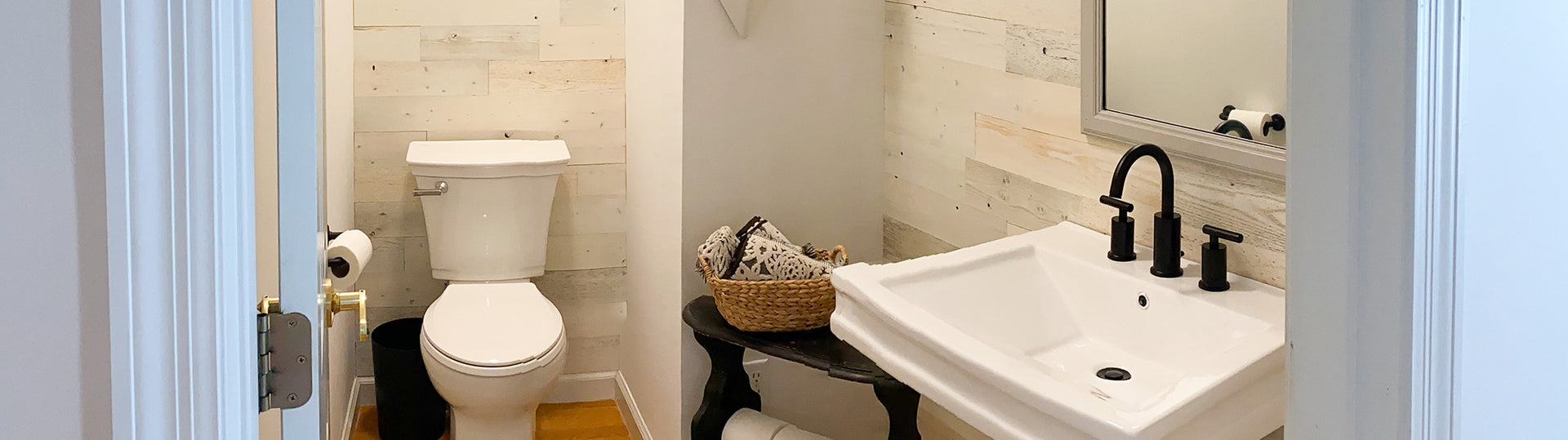 Bathroom Wood Wall Planks | Bathroom Accent Walls by Timberchíc