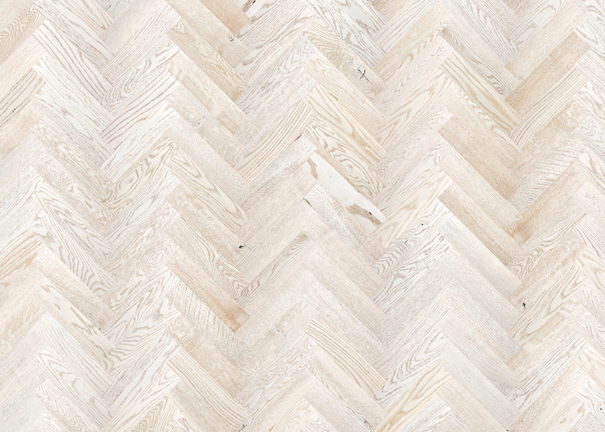 Herringbone Wood Wall Planks – Pearl