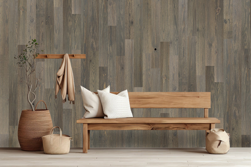 Peel and Stick Barn Wood Wall Planks in Grey | Timberchíc