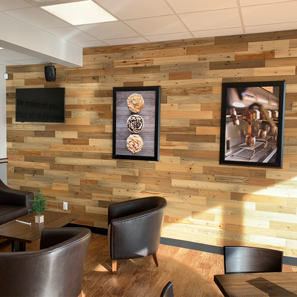 Timberchic Tablones de pared de madera recuperados de bricolaje –  Aplicación simple de revestimiento de pared para decoración de paredes y  mejoras del