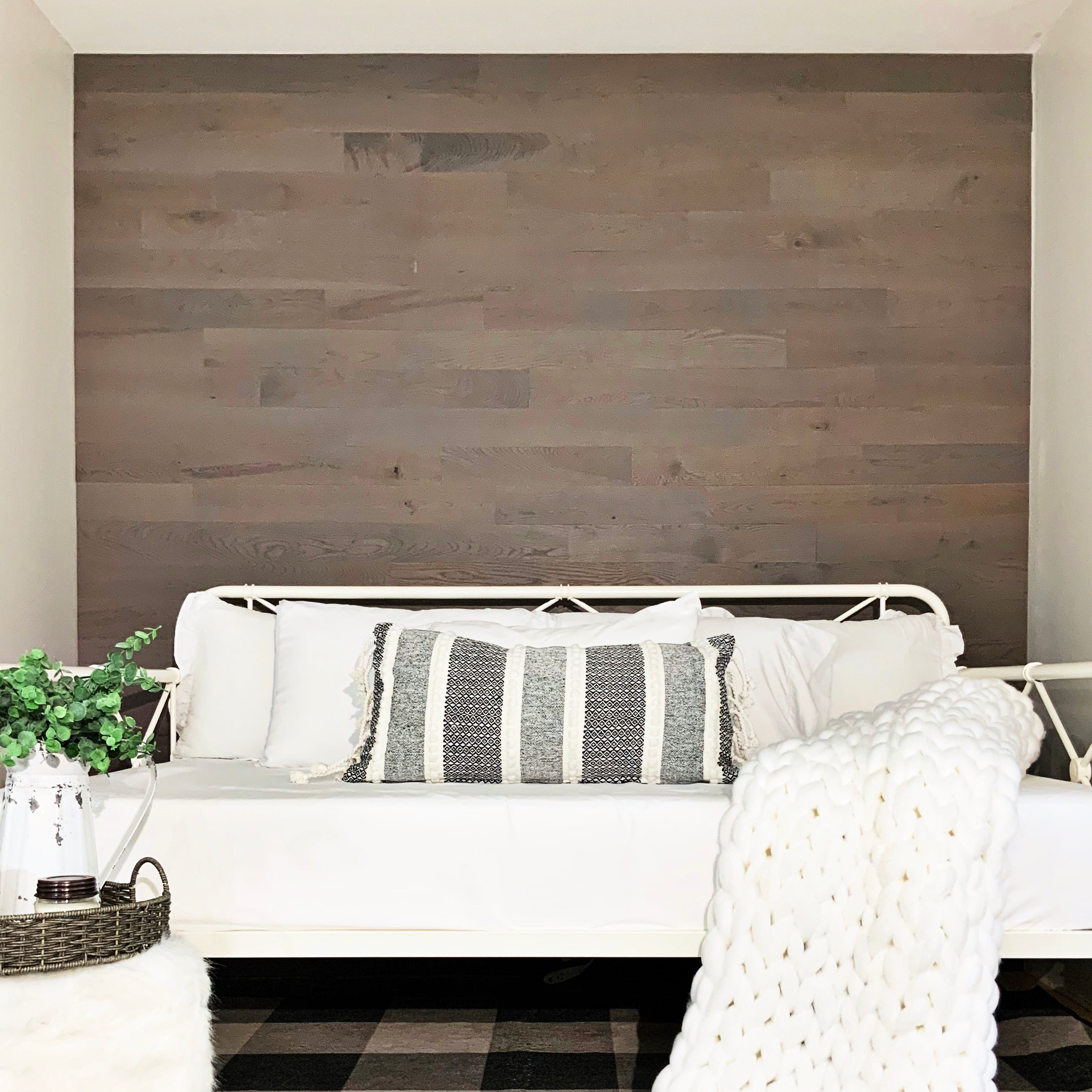 Sample - Peel and Stick Solid Wood Wall Paneling Color: Slate